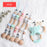 Modern Luxury Pacifier Clip Chain Beech Beads Silicone Elephant Pendant Baby Teething Nursing Clips Chain For Baby