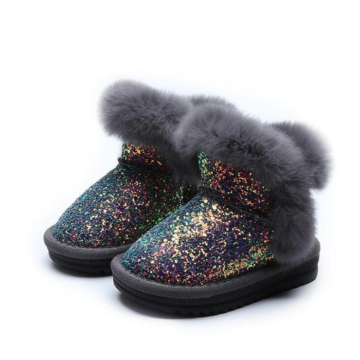 Toddler Durable Winter Snow Boots Girls Cold Weather Baby Comfortable Soft Fur Shoes