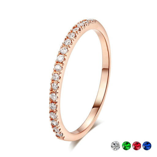 Luxury Diamond Wedding Ring For Women In Shiny Modern Classical Multicolor Mini Cubic Zirconia Rose Gold Style Color Cubic Zirconia Jewelry