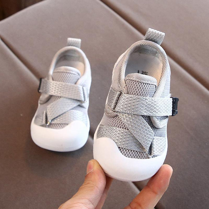 Flexible Boys Girls Breathable Mesh Shoes Slip-proof Soft Sole Shoes Baby Casual Toddler Shoes