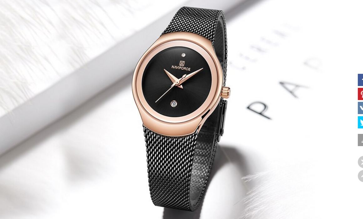 Women's Elegant Stainless Steel Watch With Braided Steel Bracelet Excellent Background Waterproof Wristwatch Unique Design Perfect Gift