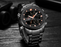 Mens Wrist Watch, Waterproof Analog Digital Watches Multifunction Stainless Steel Business Watches For Man Perfect Gift