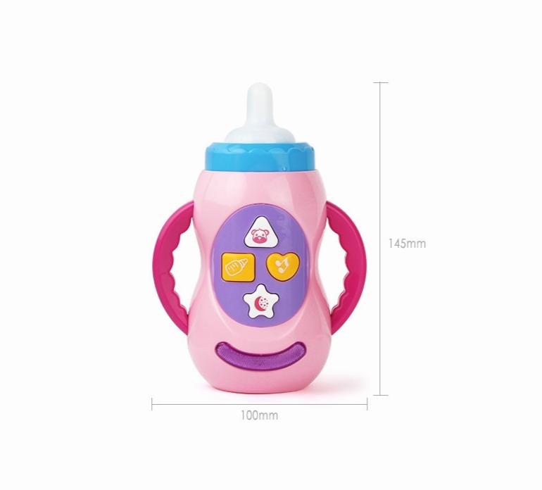 Baby Simulation Milk Bottle Toy LED Flashing Baby Bottle With Sound and Light Toys For Baby