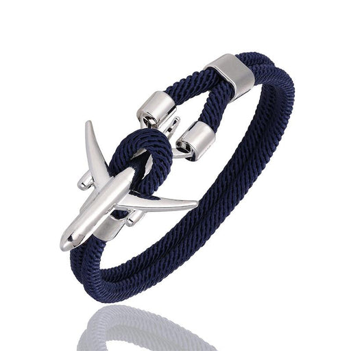 Airport Fashion Men Women Airplane Anchor Bracelets Charm Rope Chain Paracord Aviation Life Jewelry Design