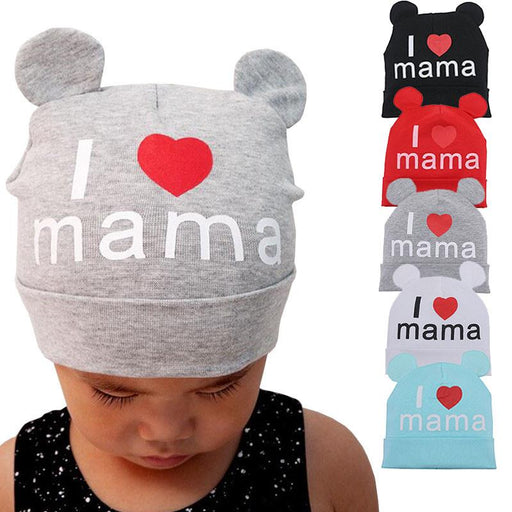 Modern Baby Hat Cute Ear Cotton Girls Cap Scarf Infant Hats Finger love Kids Boys Knitted Cap Winter hat I love mama/pap  Cap