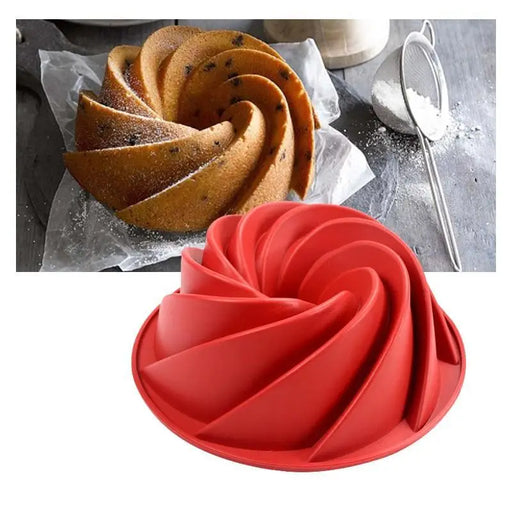 2PCS New Luxury Large Spiral shape silicone Bundt Cake Pan 10- inch, Bread Bakeware Mold baking Tools Cyclone Shape Cake Mould Baking Tool - ALLURELATION - 501, Backing shapers, Best Quality cooking tool, Best selling kitchen tools, Bread Bakeware, Cake Mould Baking Tool, Cooking Tools, Cooking utensils, Cyclone Shape, Easy To Clean, Easy to use, Kitchen Accessories, Kitchen gadgets, Large Spiral shape, Luxury shapers, Mold baking Tools, reuseable shapers, shaper, silicone Bundt Cake Pan - Stevvex.com