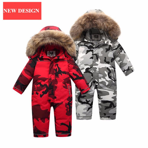 Modern Trend NEW Children's Clothing Jacket Snow Wear Coat Jumpsuit for Girls And Boys Winter Ski Suit For Kids