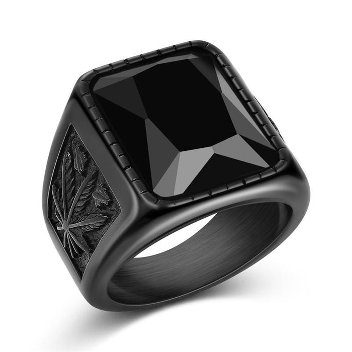 Epic King Men Hiphop Ring 316L Stainless Steel Black/Red Stone Ring Rock Fashion Jewelry For Men