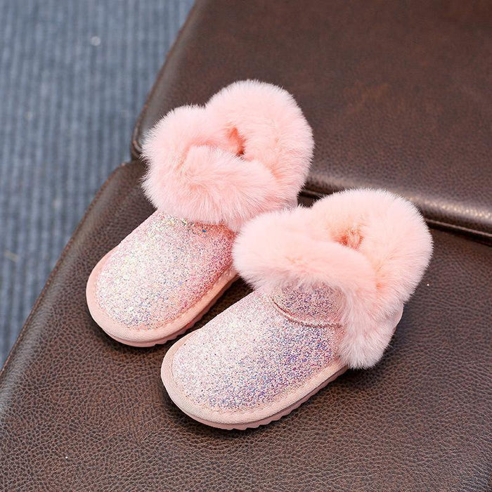 Toddler Durable Winter Snow Boots Girls Cold Weather Baby Comfortable Soft Fur Shoes