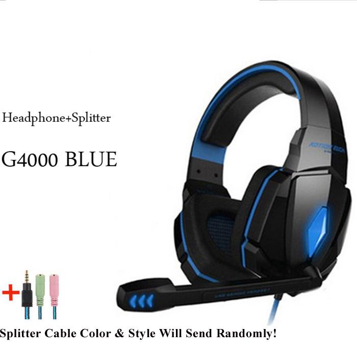 NEW STEVVEX Modern G2000 G9000 Gaming Headsets Big Headphones with Light Mic Stereo Earphones Deep Bass for PC Computer, Laptop and Gaming