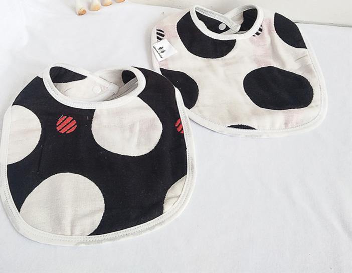 Two sides 100% Cotton Gauze Baby Bibs 6 Layers All Seasons Infant Unisex Clothing Accessories Bibs For Baby and Kids