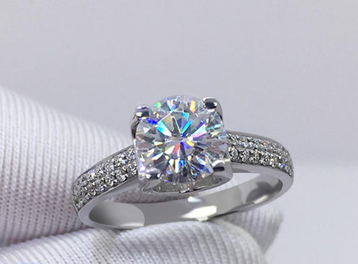 New 925 Sterling Silver Luxury Zircon Diamond Ring Elegant Wedding Fine Epic Jewelry Design