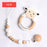 Modern Luxury Pacifier Clip Chain Beech Beads Silicone Elephant Pendant Baby Teething Nursing Clips Chain For Baby