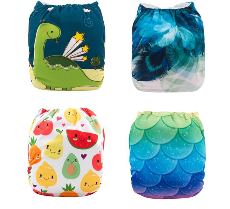 ModernLuxury Printed Baby Cloth Diaper Reusable Cloth Nappy Snap Adjustable Pocket Diaper Nappies For Baby Kids