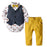 Luxury Modern Outfit Autumn Fashion Baby Boys Gentleman Bow Tie Rompers Pants Suit Baby Set For Celebrations