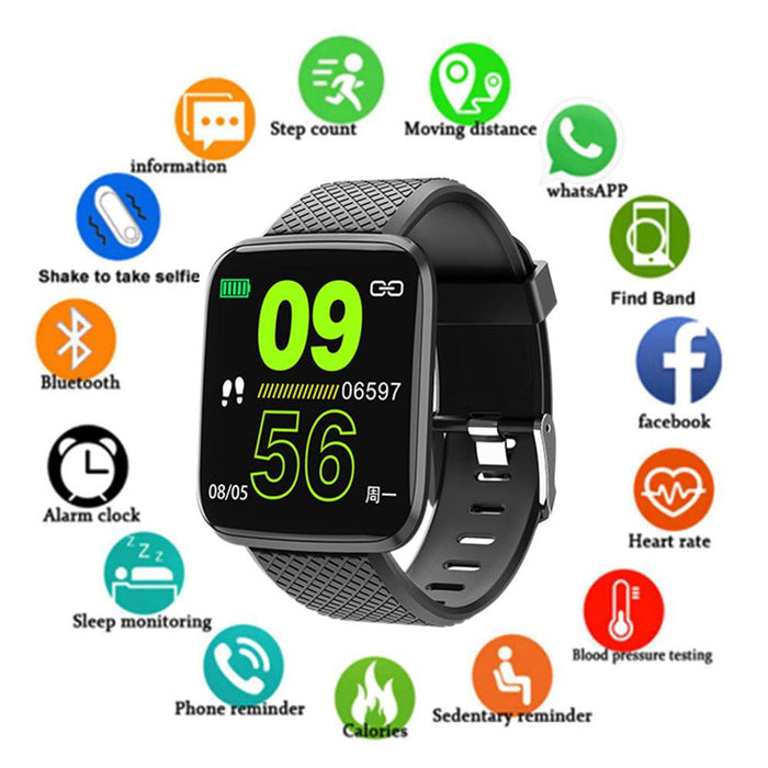 Sport Smart Watch For Men and  Women Blood Pressure Waterproof Ip67 Smartwatch Heart Rate Monitor Fitness Tracker Watch For Android IOS