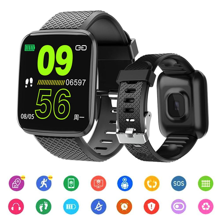 Sport Smart Watch For Men and  Women Blood Pressure Waterproof Ip67 Smartwatch Heart Rate Monitor Fitness Tracker Watch For Android IOS