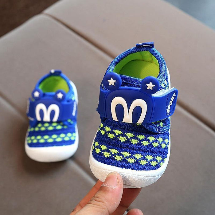 Unisex Infant First Walkers Shoes With Funny Big Eyes Pattern Baby Boy Casual Toddler Girl Non-slip Shoe