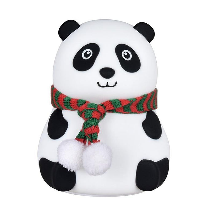 Night Light for Kids, 7-Color Silicone Big Eyes Panda Nursery Lights, USB Rechargeable LED Lamp for Girls and Boys Bedrooms