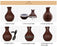 Essential Oil Diffuser 130ml Wood Grain Vase-Shaped  Aromatherapy Cool Mist Humidifier With 7 Colors LED Lights & Waterless Auto Shut-Off For Home Office