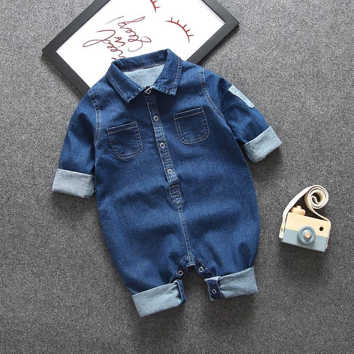 Modern Baby Newborn Jeans Style Romper and Jumpsuit Cartoon Jumpsuit Baby Boy Clothes