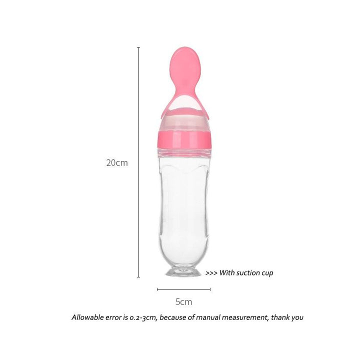 Baby Feeding Bottle Squeeze Feeding Spoon Milk Bottle Baby Training Feeder Food Supplement For Baby