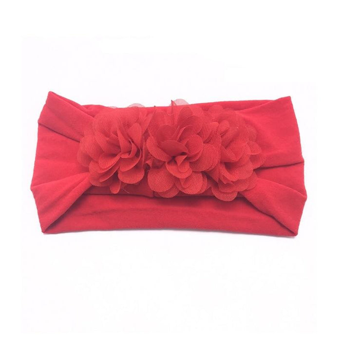 Baby Bows headbands Turban Kids Artificial Floral Elastic Toddler Solid Headband Hair Band Bow For Girls