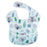 Waterproof Baby Bibs Polyester TPU Feeding Bibs Washable Baby Bibs with Food Catcher For Kids