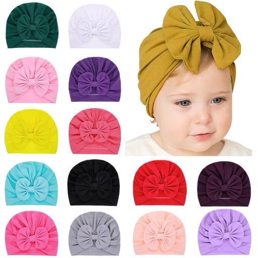 Children Baby Hat Kids Bow Cap Newborn Girls Photography Props Turban Infant Props For Baby Girls