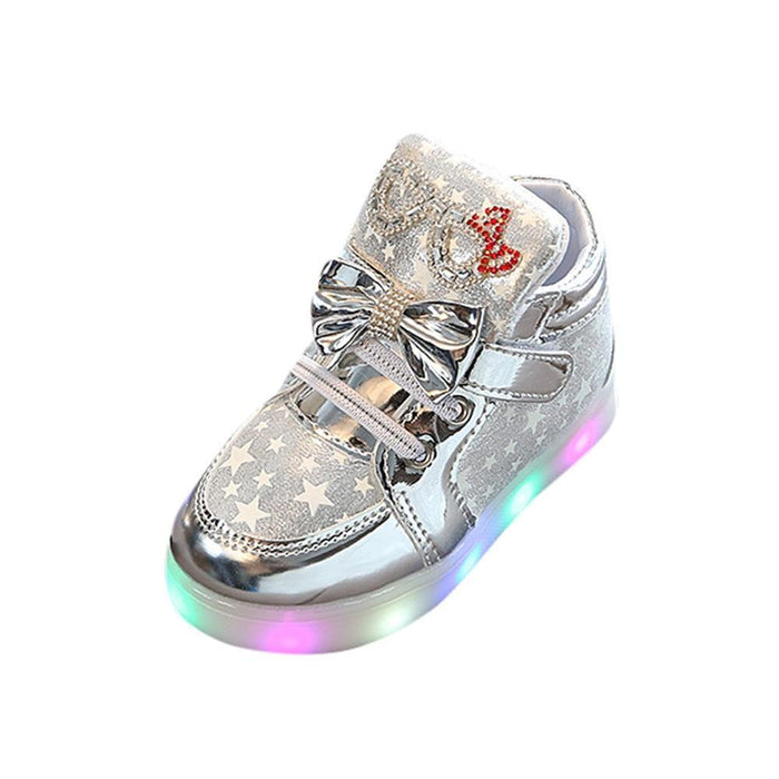 Modern Trend NEW Fashion Style Baby Fashion Sneakers For Children Girls  Star Luminous Child Casual Colorful Light LED Shoes Sneakers