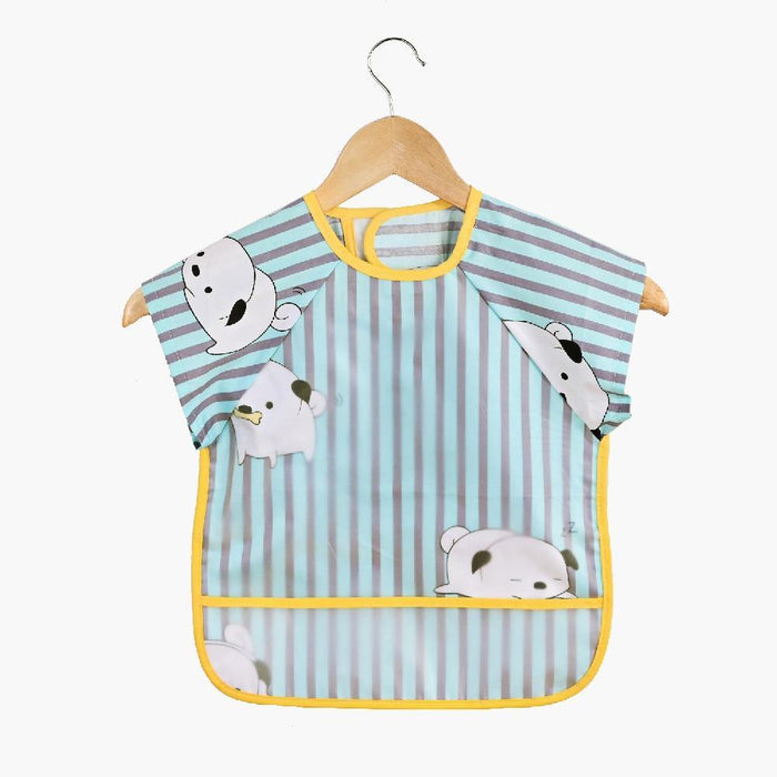 Baby Bibs Cotton Cartoon Children Accessories Short Sleeve Eco Friendly Waterproof Washable Clothing Bib for Kids