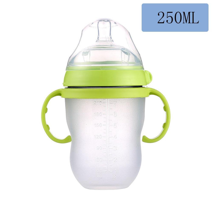 Baby Bottle For Milk and Breastmilk Wide Neck Soft Silicone Feeding Container Baby Water Bottle kids Nursing Bottles