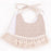 Double-deck Infant Baby Girl Boy Bib Kid Toddler Dinner Feeding Tassel Cotton Linen Burp Cloths