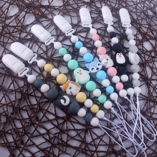 Handmade Animal Pendant Pacifier Clips Chain Nipple Holder for Infant Baby Pacifier