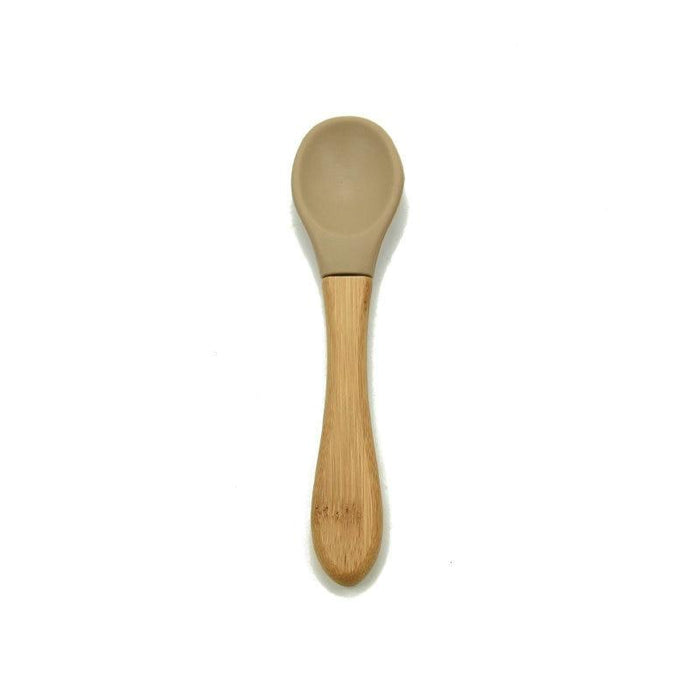 New Colors Baby Wooden Spoon Organic Silicone Tip Toddlers Infant Feeding Spoon Food Grade Material Soft Tableware Perfect For Baby Boys And Girls