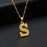 Modern NEW Luxury Shiny Tiny Gold Initial Letter Necklace For Women and Man In Jewelry Hip Hop Retro Design