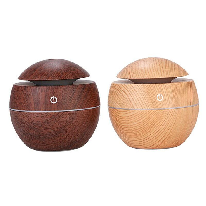 Ultrasonic Air Humidifier Wood Essential Aroma Oil Diffuser With LED Light Electric Aromatherapy Mist Maker