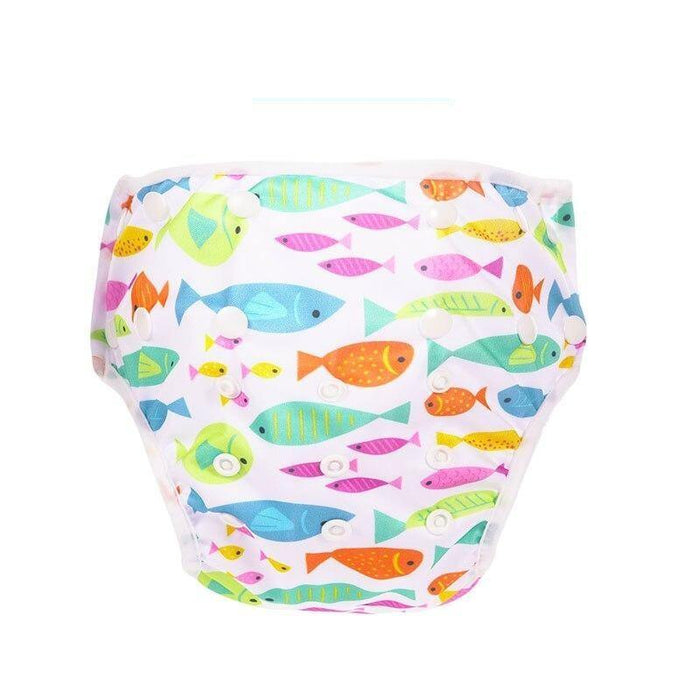 Baby Reusable Swimming Diapers Cartoon Swimwear Children Adjustable Summer Nappy Pants Diaper for Babies