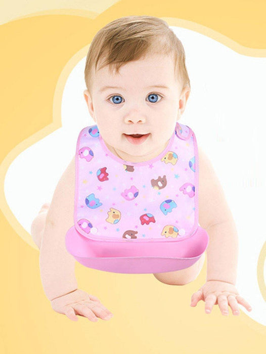 Baby Bibs Waterproof Silicone Feeding Saliva Towel Newborn Cartoon Aprons Baby Bibs Detachable For Kids