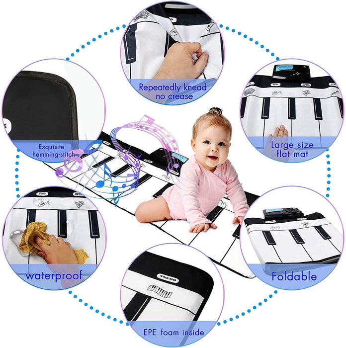 Electronic Musical Mat Carpets Keyboard Baby Piano Play Mat Toy Musical Instrument Music Toys Educational Toys Fro Kids