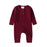 Infant Baby Boy Girl Cotton Romper Knitted Ribbed Jumpsuit Solid Clothes Warm Outfit For Kids