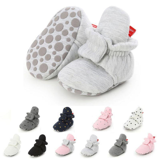 Stylish Baby Boy Girl Socks Toddler Shoes Solid Prewalkers Booties Cotton Winter Soft Anti-slip Warm Newborn Infant Shoes