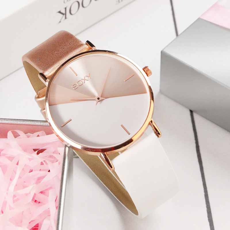 Women's Watch Leather Rose Gold Dress Female Clock Luxury Brand Design Women Watches Simple Fashion Ladies Watch For Women and Girls