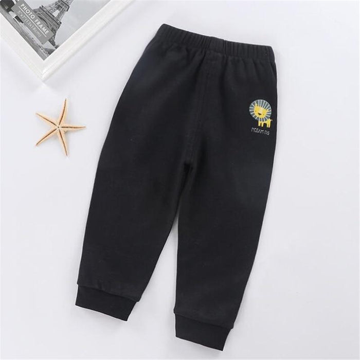 New Kids 1-5Year Baby Boys Pants Autumn Warm Toddler Infant Long Trousers Cartoon 100% Cotton Kids Children Pants