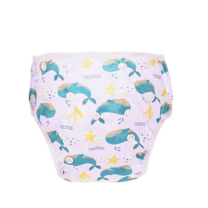 Baby Reusable Swimming Diapers Cartoon Swimwear Children Adjustable Summer Nappy Pants Diaper for Babies