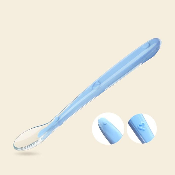 Silicone Baby Soft Soup Spoon Healthy Infant Sucker Candy Color Kitchen Cooking Spoon Rice Spoon Children Dishes Tableware for Kids