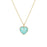 New Romantic Amazing Sweet Cute Colorful Heart Shape Pendant Elegant Link Chain Necklaces Luxury For Women And Girls Wedding Engagement Accessories Jewelry