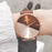 Women's Watch Leather Rose Gold Dress Female Clock Luxury Brand Design Women Watches Simple Fashion Ladies Watch For Women and Girls