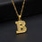 Modern NEW Luxury Shiny Tiny Gold Initial Letter Necklace For Women and Man In Jewelry Hip Hop Retro Design