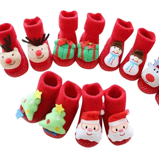 Baby Socks Christmas Newborn For Baby Boys/Girls Christmas Floor Socks Anti-Slip Baby Step Socks For Baby Kids